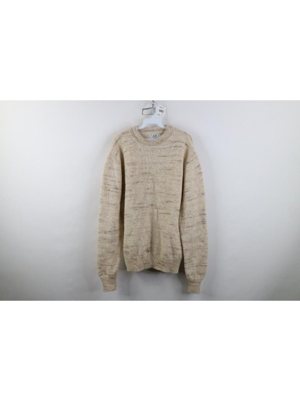 Vintage 90s Atomic Fleck Heavyweight Wool Crewneck Sweater Mens Size XL USA Knit